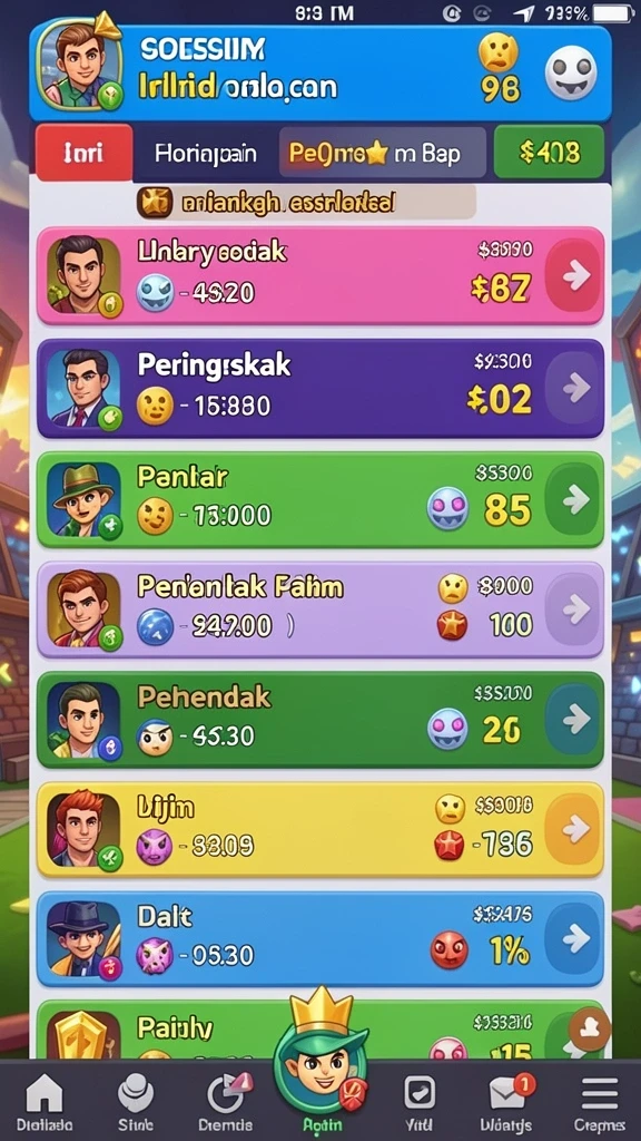 Tangkapan layar menampilkan level baru yang menantang.