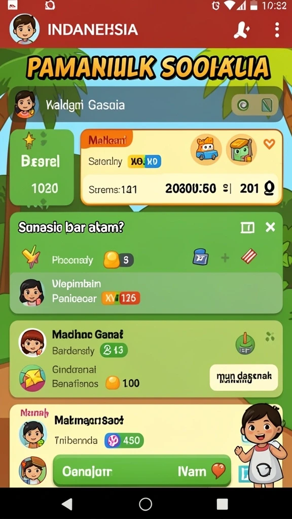 Screenshot menampilkan leaderboard dengan peringkat pemain.
