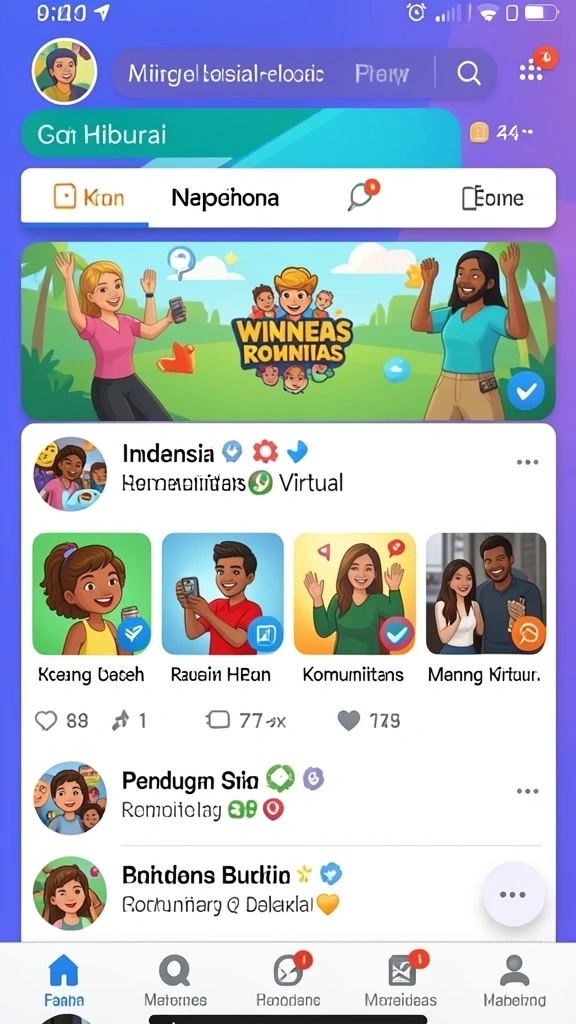 Gameplay seru dengan berbagai jenis permainan untuk dipilih.