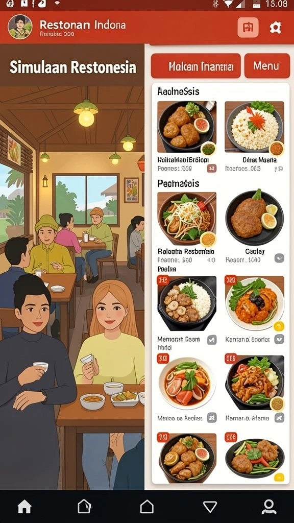 Tampilan antarmuka yang user-friendly.