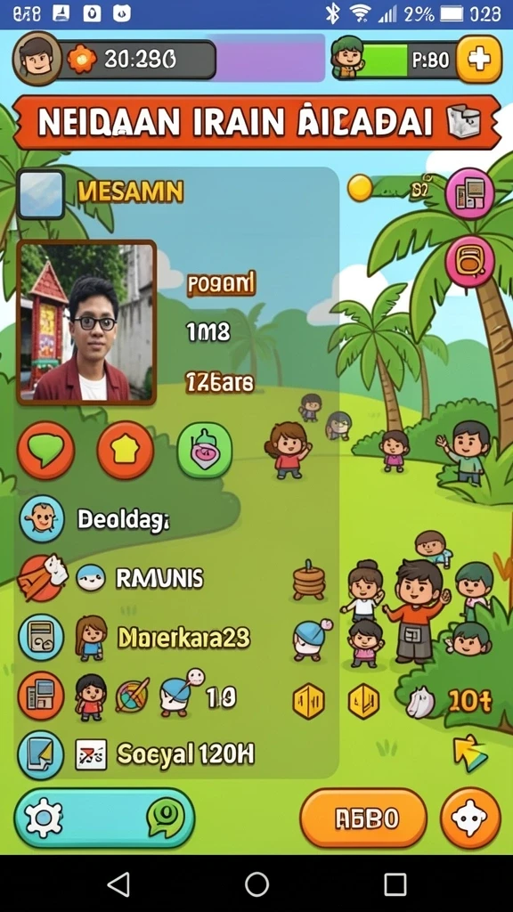 Gambaran fitur interaktif dalam permainan.