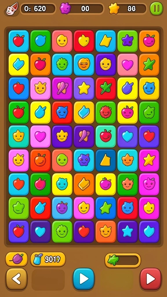 Gambaran level yang penuh warna dan tantangan.