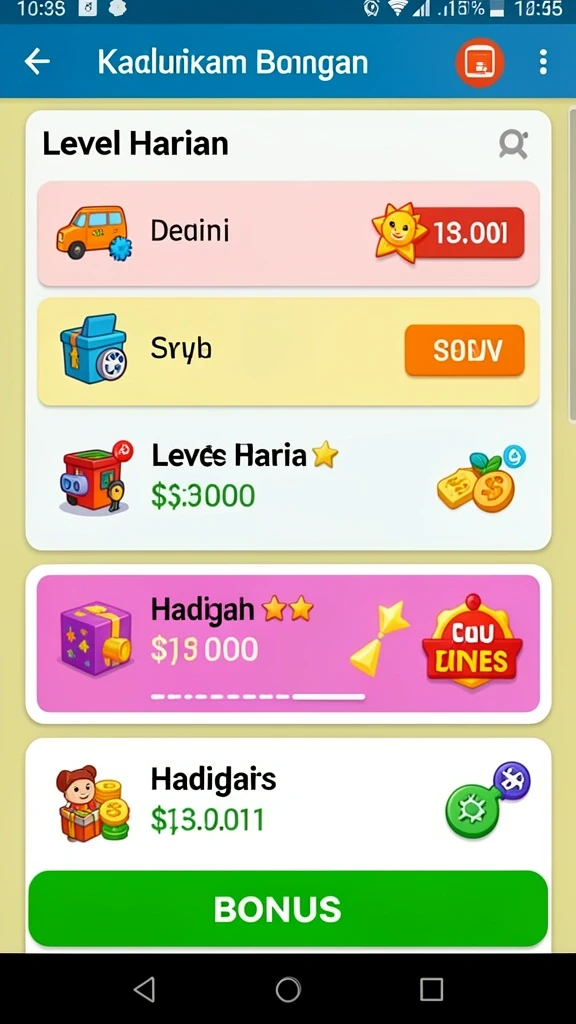 Berbagai permainan kartu dengan tema yang unik.