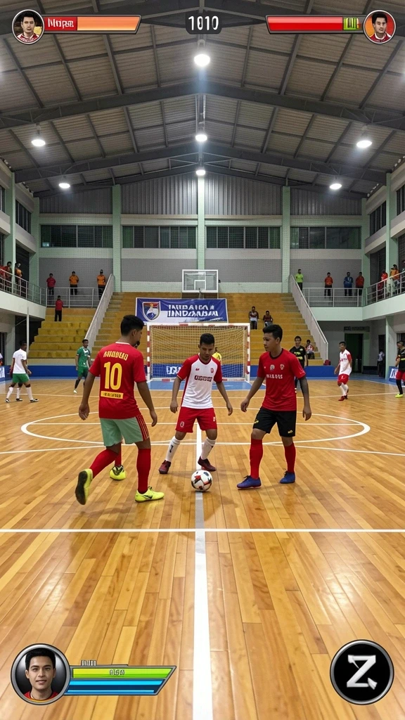 Screenshot level menengah yang penuh tantangan.