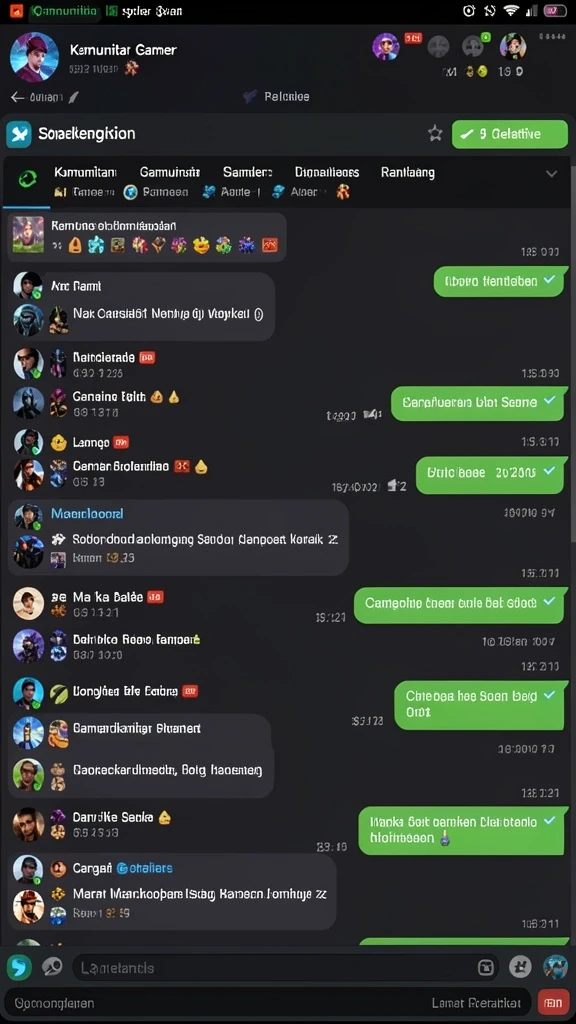 Tampilan awal permainan dengan karakter menarik.