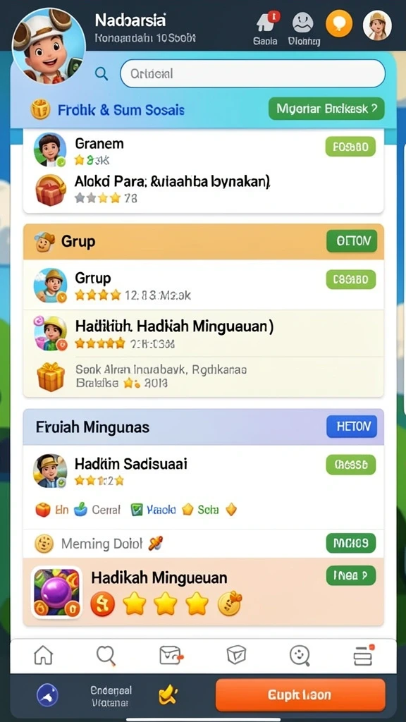 Mode permainan yang variatif dan mengasyikkan.