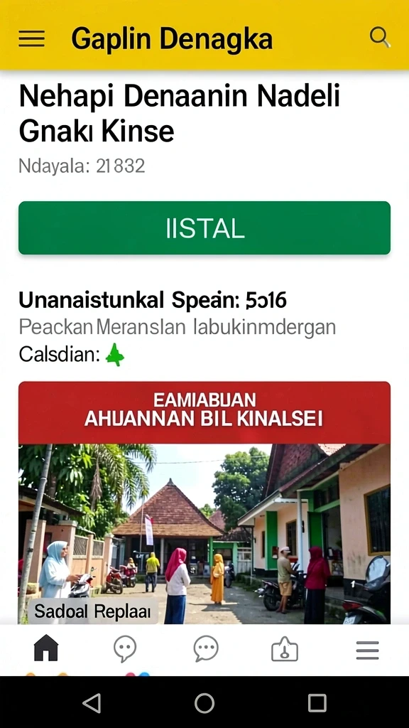 Tampilan awal yang menarik dan mudah dinavigasi.